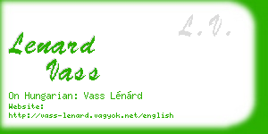 lenard vass business card